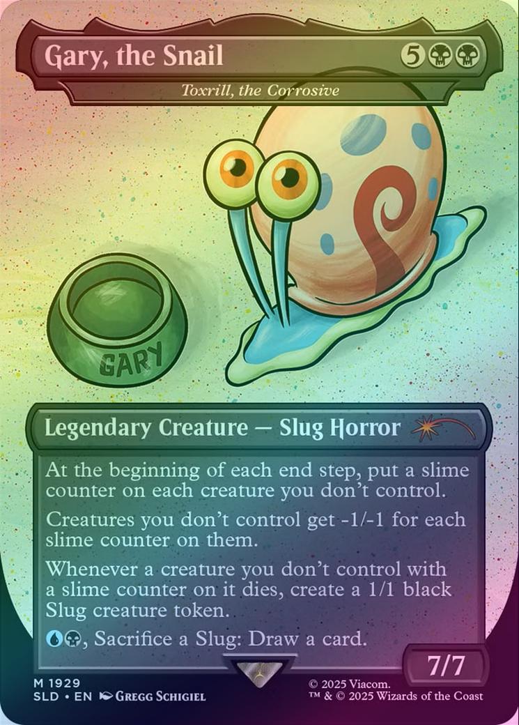 401 Games Canada - Gary, The Snail // Toxrill, the Corrosive - Spongebob Squarepants: Legends of Bikini Bottom (Foil) (SLD) 401 Games Canada - Gary, The Snail // Toxrill, the Corrosive - Spongebob Squarepants: Legends of Bikini Bottom (Foil) (SLD)