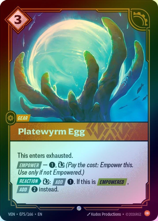 Platewyrm Egg - 075/166 - Common (Foil)