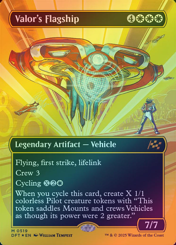 Valor's Flagship - Borderless Revved Up (First-Place Foil) (DFT)