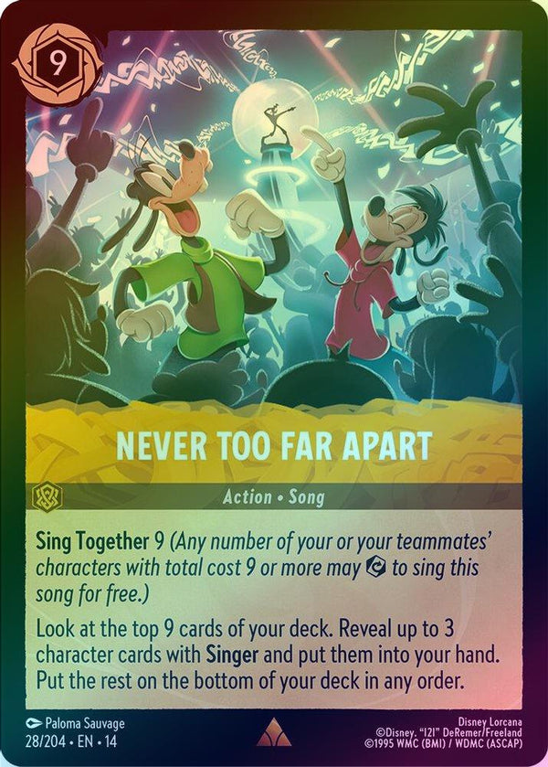 Never Too Far Apart - 28/204 - Rare (Foil)