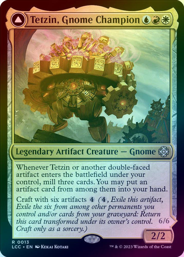 Tetzin, Gnome Champion // The Golden-Gear Colossus (Foil) (LCC)