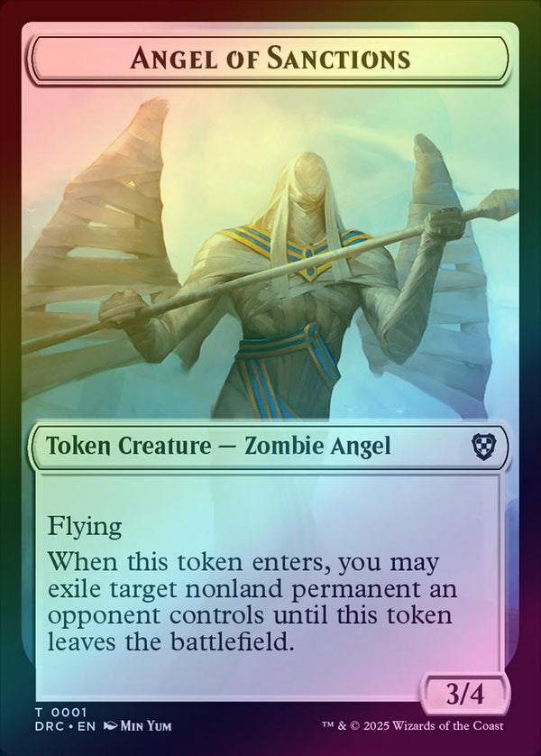 Angel of Sanctions // Vizier of Many Faces Token (Foil) (TDRC)
