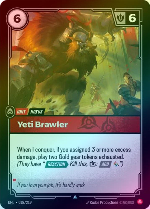 Yeti Brawler - 018/219 - Uncommon (Foil)