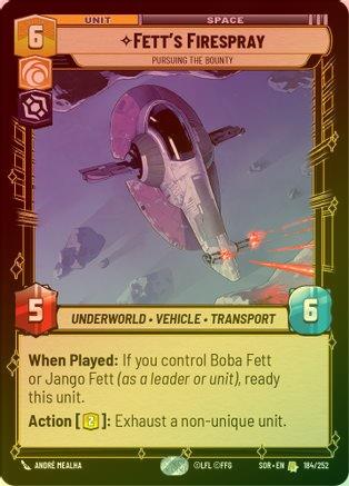 Fett's Firespray - Pursuing the Bounty - 184/252 - Rare (Foil)