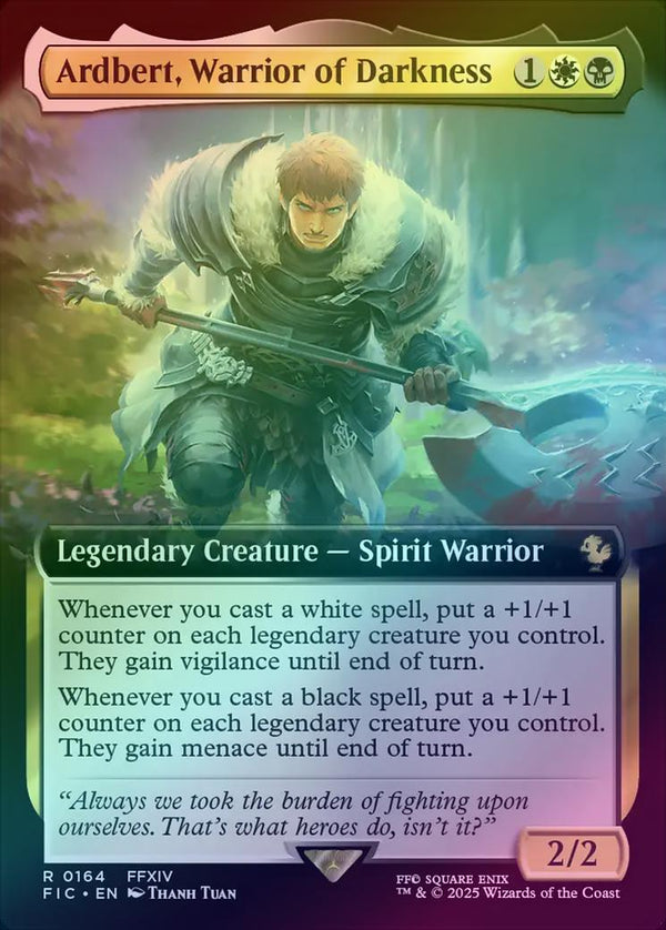 Ardbert, Warrior of Darkness - Extended Art (Foil) (FIC)