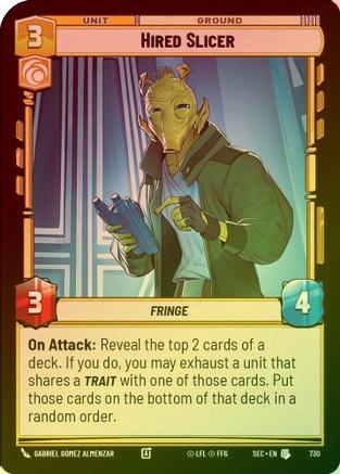 Hired Slicer (Foil) - 730 - Uncommon (Foil)
