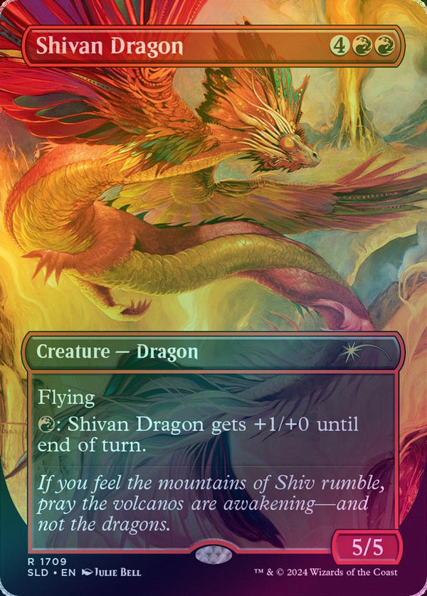 Shivan Dragon - Featuring: Julie Bell (Foil) (SLD)