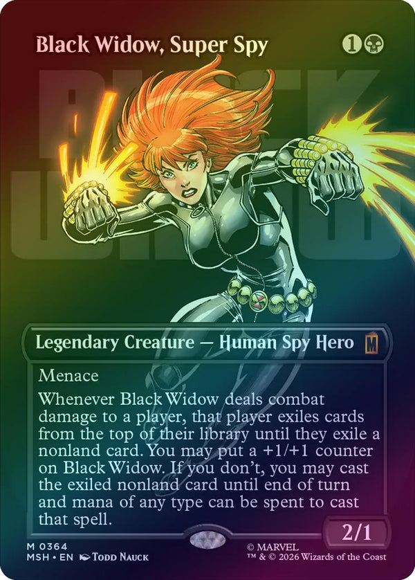 Black Widow, Super Spy - Logo Showcase (Foil) (MSH) (Pre-Order)