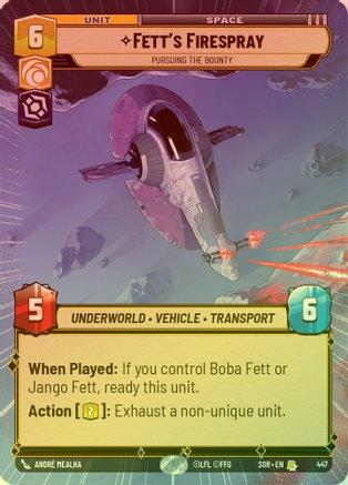 Fett's Firespray - Pursuing the Bounty (Hyperspace) - 447 - Rare (Foil)