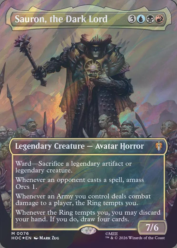 Sauron, the Dark Lord - Borderless (Surge Foil) (HOC)