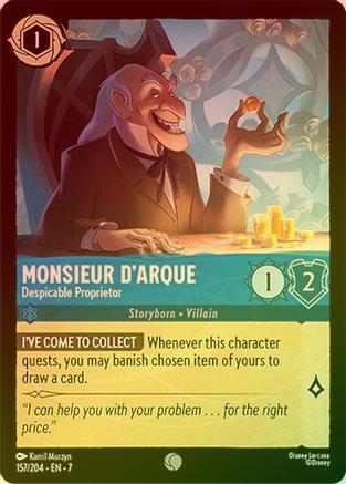 Monsieur D'Arque (Despicable Proprietor) - 157/204 - Common (Foil)