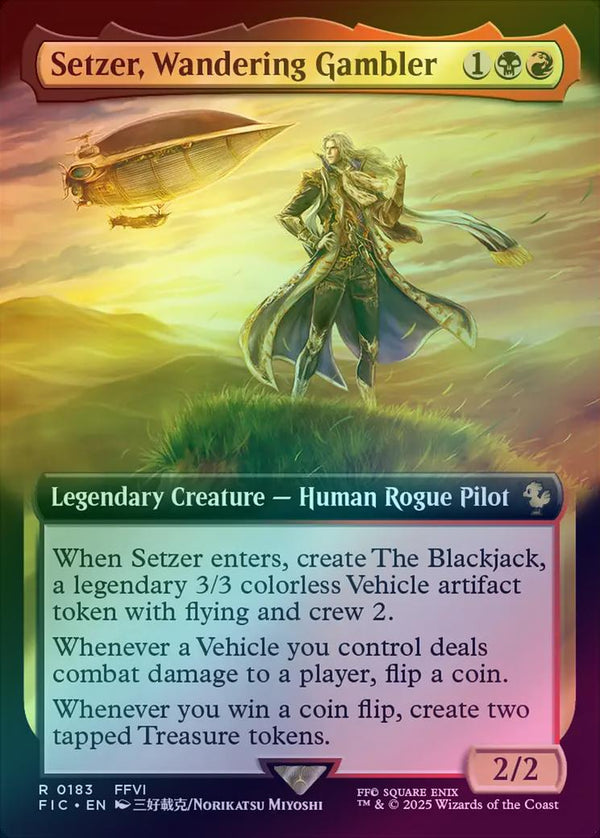 Setzer, Wandering Gambler - Extended Art (Foil) (FIC)