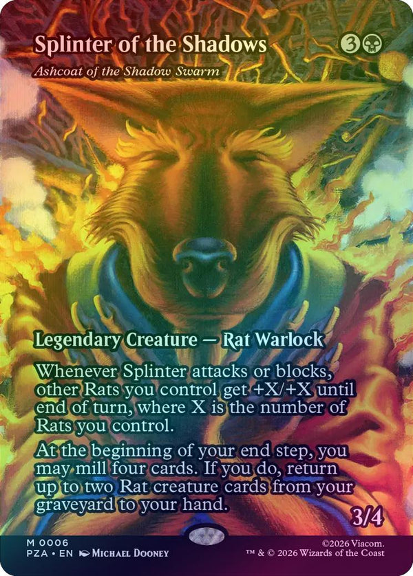 Splinter of the Shadows // Ashcoat of the Shadow Swarm - Borderless (Foil) (PZA)