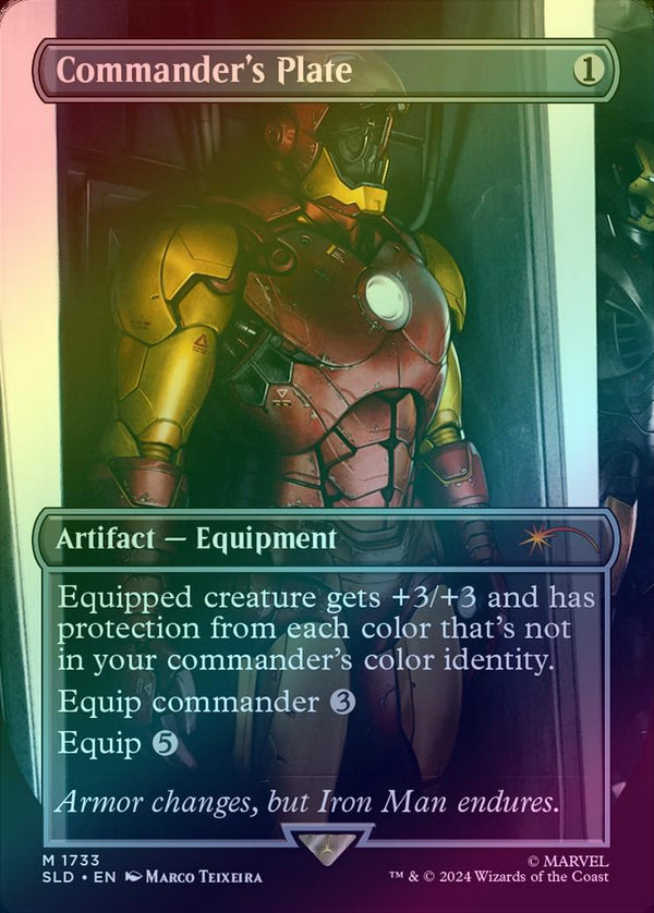 Commander's Plate - Marvel's Iron Man (RainbowFoil) (SLD)