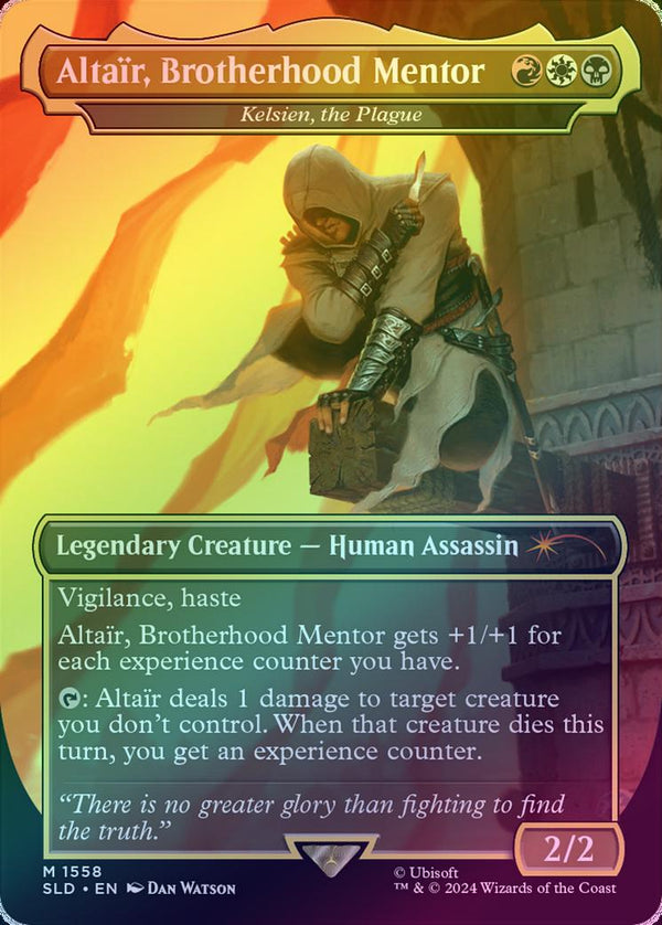 Altair, Brotherhood Mentor // Kelsien, the Plague - Assassin's Creed: Lethal Legends (Rainbow Foil) (SLD)