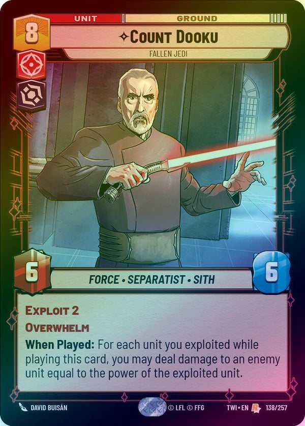Count Dooku - Fallen Jedi - 138/257 - Rare (Foil)