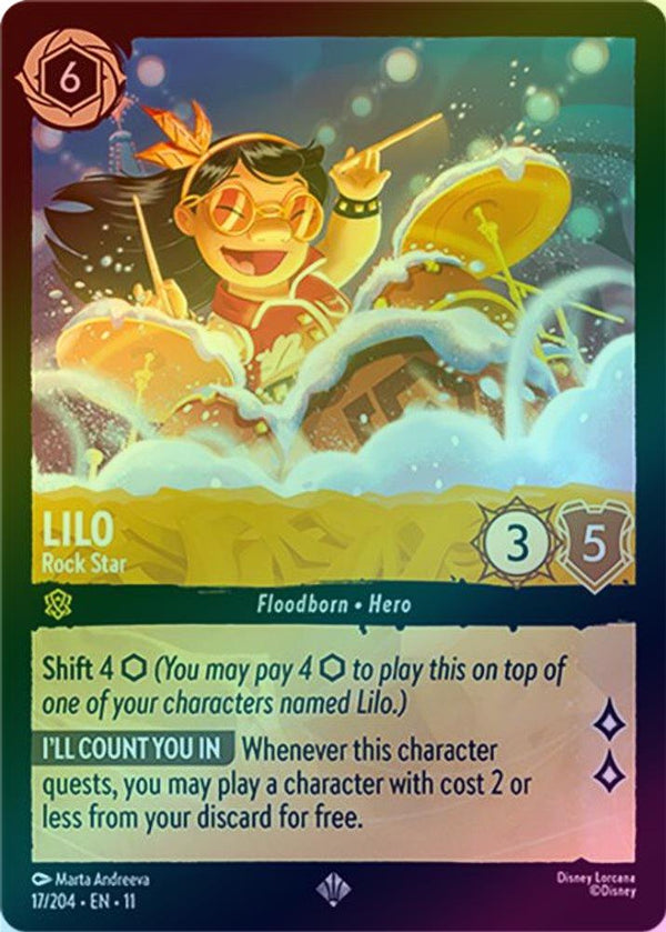Lilo (Rock Star) - 17/204 - Super Rare (Foil)