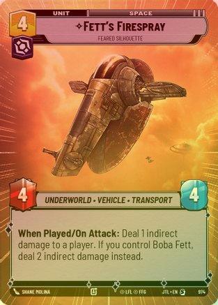 Fett's Firespray - Feared Silhouette (Hyperspace) - 974 - Special (Foil)