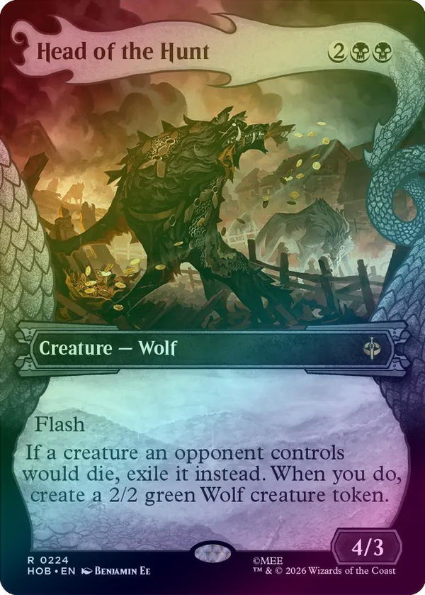 Head of the Hunt - Dragon Hoard Frame (Foil) (HOB) (Pre-Order)