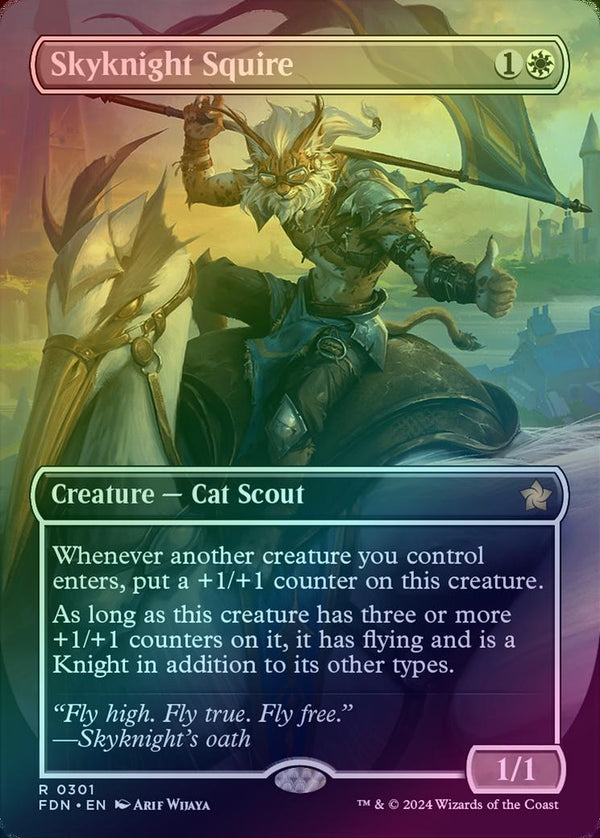 Skyknight Squire - Borderless (Foil) (FDN)