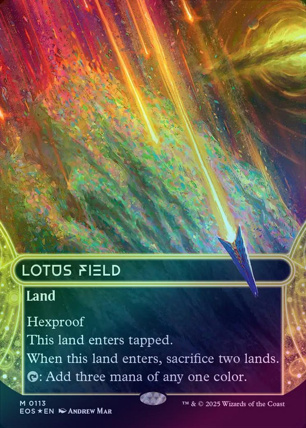 Lotus Field - Borderless (Galaxy Foil) (EOS)