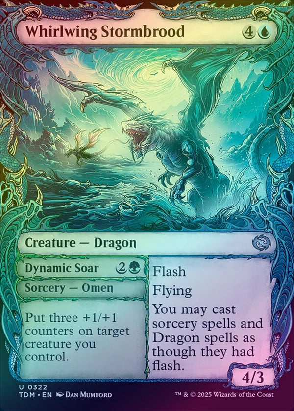 Whirlwing Stormbrood // Dynamic Soar - Draconic Showcase (Foil) (TDM)