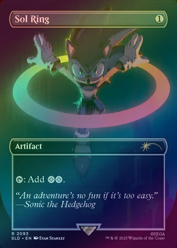 Sol Ring - Secret Lair x Sonic: Chasing Adventure (Rainbow Foil) (SLD)