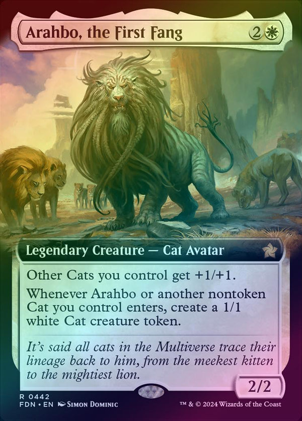 Arahbo, the First Fang - Extended Art (Foil) (FDN)