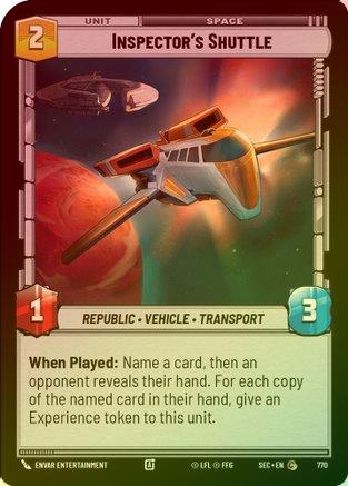 Inspector's Shuttle (Foil) - 770 - Common (Foil)