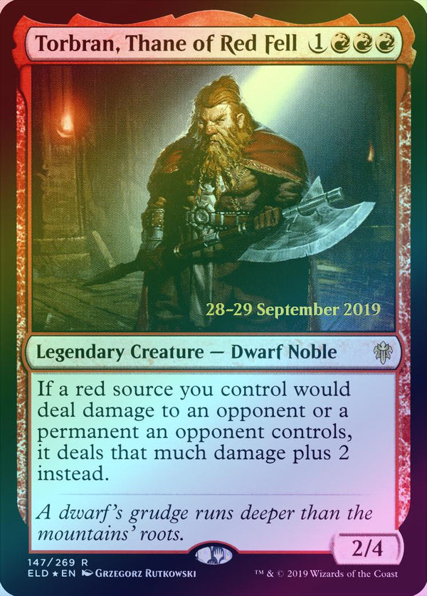 Torbran, Thane of Red Fell - Prerelease Promo (Foil) (PELD)