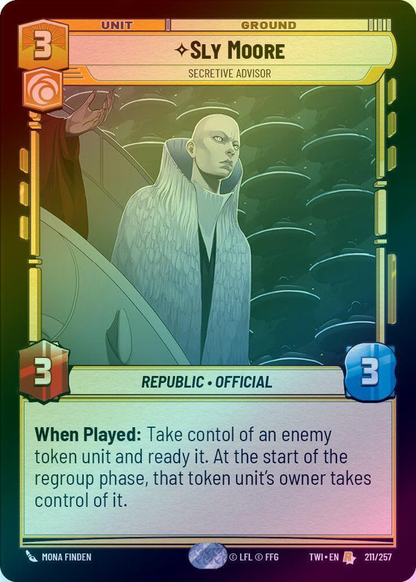 Sly Moore - Secretive Advisor - 211/257 - Rare (Foil)