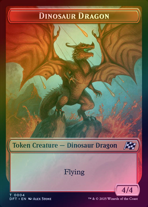 Dinosaur Dragon // Treasure Token (Foil) (TDFT)