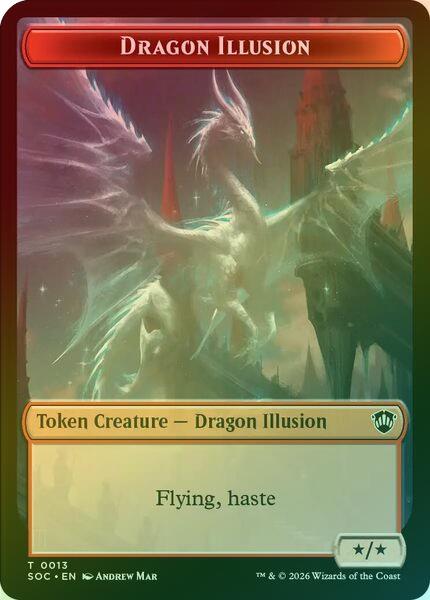 Dragon Illusion // Elemental (019) Token (Foil) (TSOC)