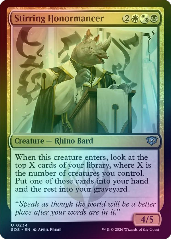 Stirring Honormancer (Foil) (SOS)