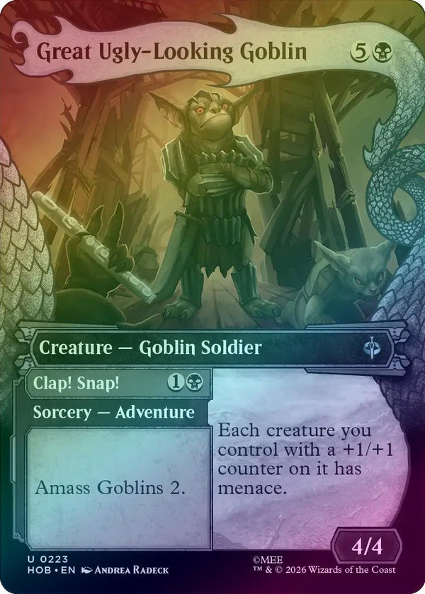 Great Ugly-Looking Goblin // Clap! Snap! - Dragon Hoard Frame (Foil) (HOB) (Pre-Order)