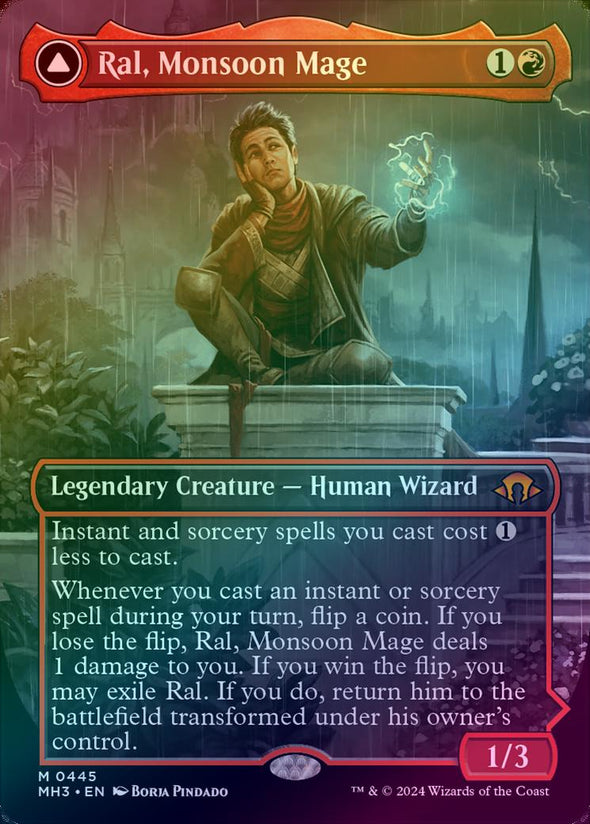 Ral, Monsoon Mage // Ral, Leyline Prodigy - Borderless (Foil) (MH3)