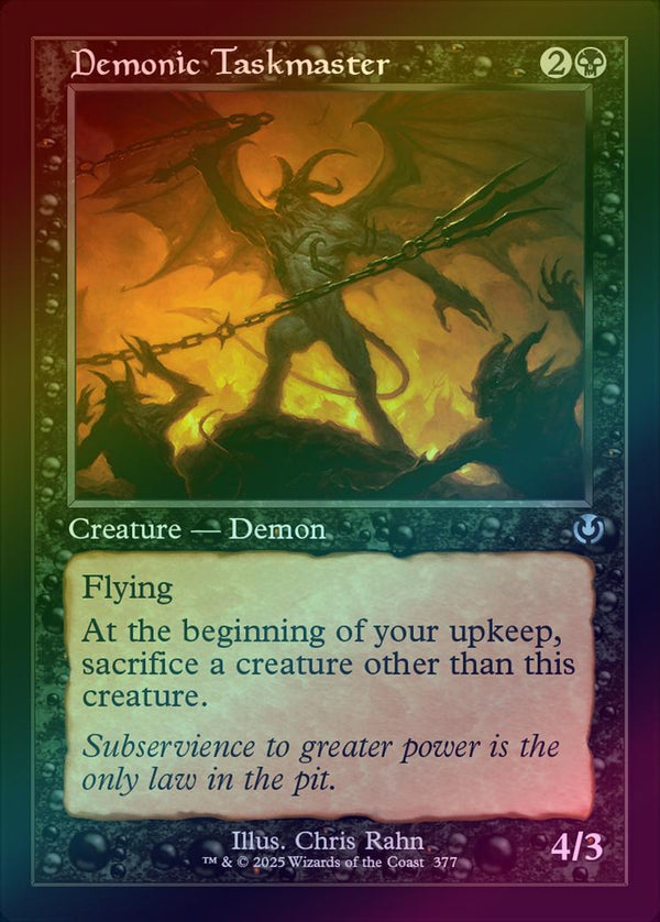 Demonic Taskmaster - Retro Frame (Foil) (INR)