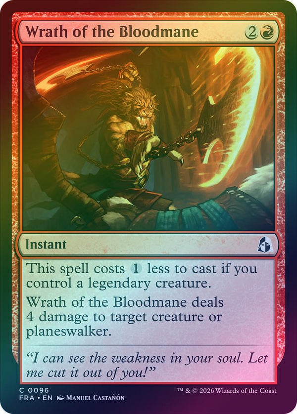 Wrath of the Bloodmane (Foil) (FRA)