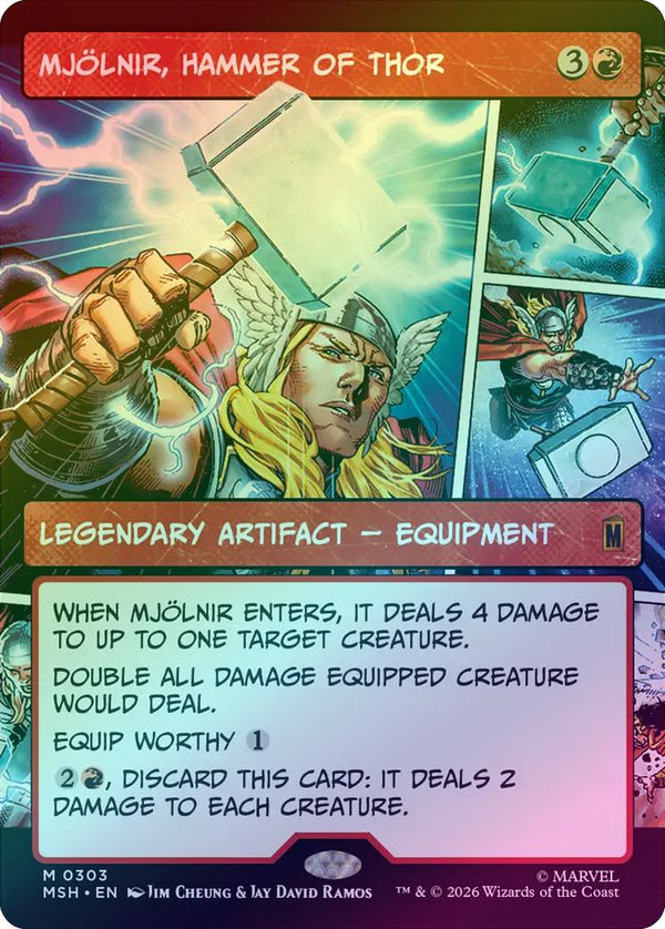 Mjolnir, Hammer of Thor - Panel Showcase (Foil) (MSH) (Pre-Order)