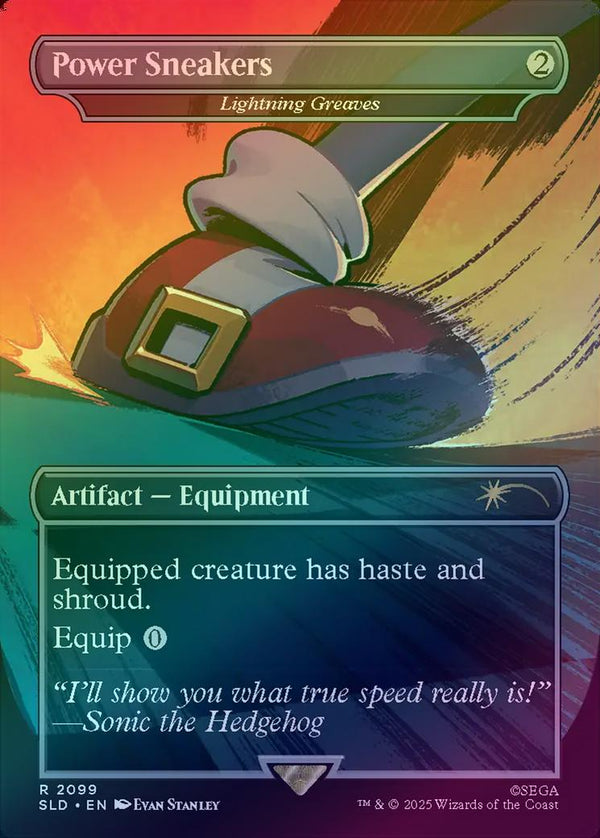 Power Sneakers // Lightning Greaves - Secret Lair x Sonic: Turbo Gear (Rainbow Foil) (SLD)