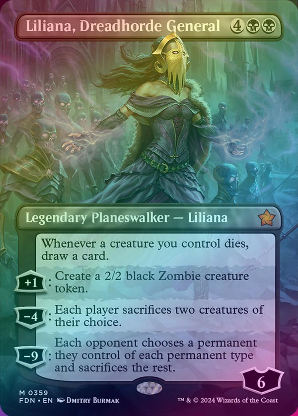 Liliana, Dreadhorde General - Borderless (Foil) (FDN)