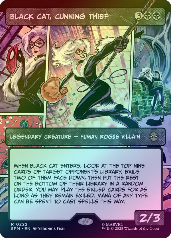 Black Cat, Cunning Thief - Panel Showcase (Foil) (SPM)