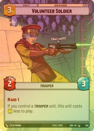 Volunteer Soldier (Hyperspace) - 506 - Common (Foil)