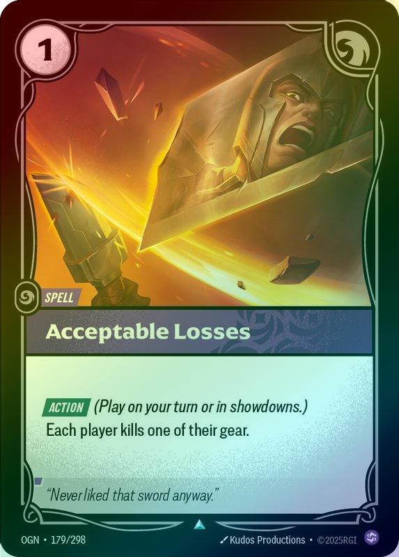 Acceptable Losses - 179/298 - Uncommon (Foil)