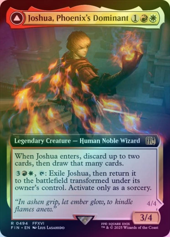 Joshua, Phoenix's Dominant // Phoenix, Warden of Fire - Extended Art (Foil) (FIN)