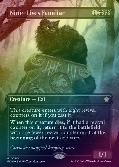 401 Games Canada - Nine-Lives Familiar - Borderless (Mana Foil) (FDN) 401 Games Canada - Nine-Lives Familiar - Borderless (Mana Foil) (FDN)