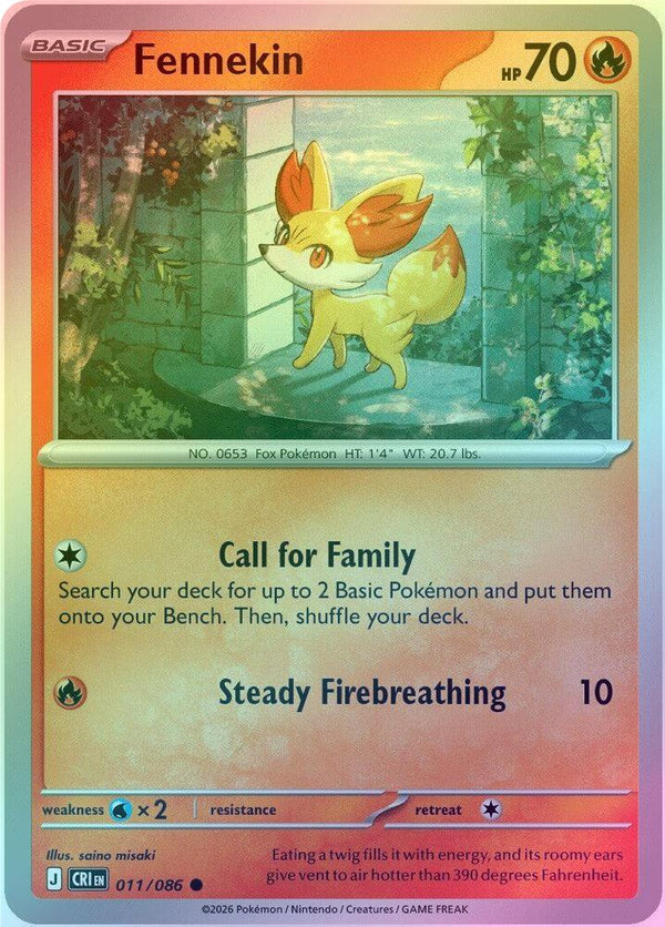 Fennekin - 011/086 - Common - Reverse Holo
