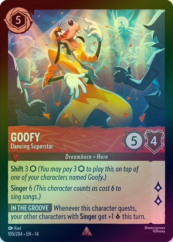 Goofy (Dancing Superstar) - 105/204 - Rare (Foil)