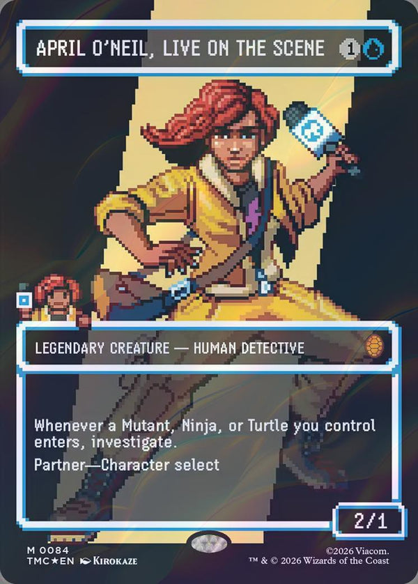 April O'Neil, Live on the Scene - Pixel Art (Surge Foil) (TMC)