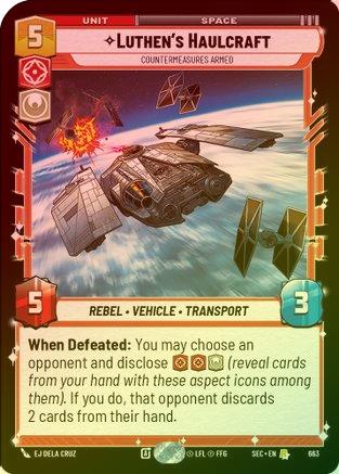 Luthen's Haulcraft - Countermeasures Armed (Foil) - 663 - Rare (Foil)